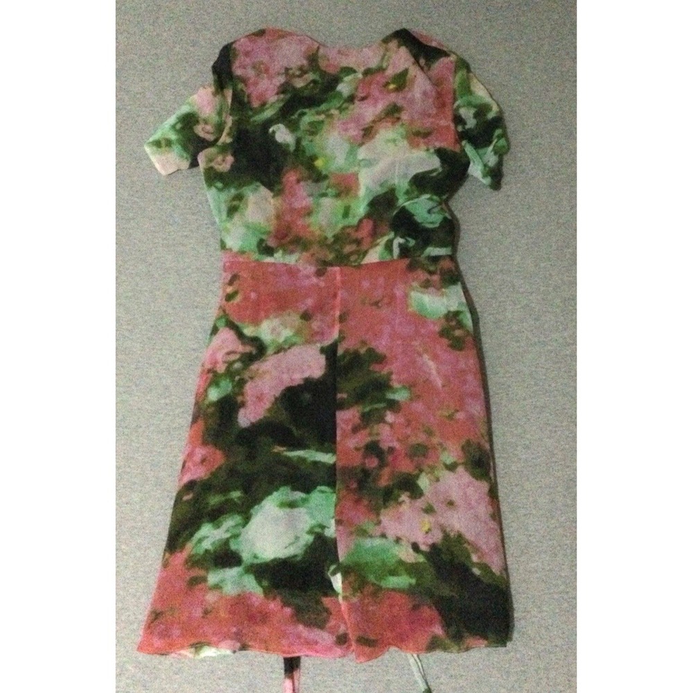 Love & Liberty wrap Dress tie abstract sz M silk - Picture 10 of 14